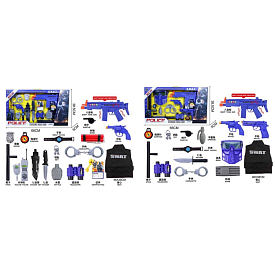 Набір зі зброєю JC002-04A поліція, жилет,пістолет 2шт.,рація,компас,ніж,бінокль,2види,кор.,67-39-5см - 1 - smarttoys.com.ua