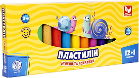 Пластилін круглий 12 кольорів + 1 Золотий колір у подарунок - 1 - smarttoys.com.ua