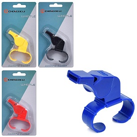 Свисток MS 4420 з кріпленням для пальців, пласт., 4 кольори, лист, 9-16,5-2 см. - 1 - smarttoys.com.ua