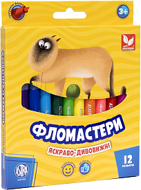 Фломастери конічні 12 кольорів - 1 - smarttoys.com.ua
