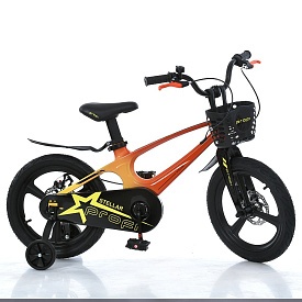 Велосипед дитячий PROF1 14д. MB 141020-6 STELLAR,SKD75,магнез.рама,вилка,кошик,доп.кол.,черв-жовтий. - 1 - smarttoys.com.ua