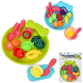 Продукти 1015-23-24 на липучці, фрукти, ягоди, тарілка, столові прибори, 2 види, кул.,  - 1 - smarttoys.com.ua