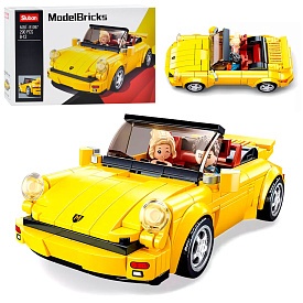 Конструктор SLUBAN M38-B1097 "Model Bricks": Машинка жовта, 290 дет. - 1 - smarttoys.com.ua
