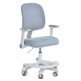 Дитяче крісло M 6174-11 з підлокітником і підніжкою,блокув.коліс,м'яке сидіння,спинка із сітки,сірий - 1 - smarttoys.com.ua