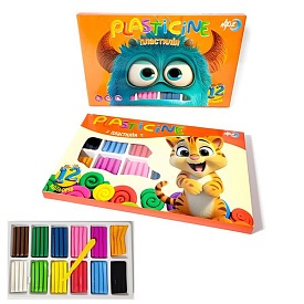 Пластилін, 12 кольорів, 240г, зі стеком, Hipe TM - 1 - smarttoys.com.ua