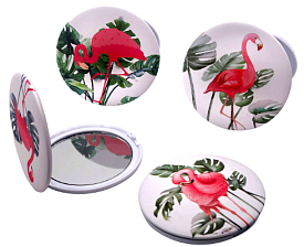 Дзеркало №А500-1 скл. двостор. 1шт у кл. 4рис фламінго коло. 7,5см (480) - 1 - smarttoys.com.ua