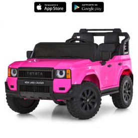 Джип M 6280EBLR-8 2,4G радіок.,1*12V10AH, 2*45W, MP3, USB, TF, BT, EVA, шкіра,музика,світло, рожевий - 1 - smarttoys.com.ua