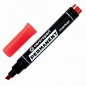 Маркер "Centropen" №8576 (толст. скошен.) красный - 1 - smarttoys.com.ua