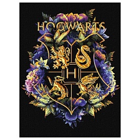 Набір для розпису по номерах WB "Harry Potter: Герб Гоґвортсу з фарбами металік" 30х40см - 1 - smarttoys.com.ua