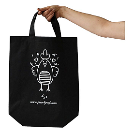 Сумка зі складним боком чорна (спанбонд) 35х45 см з принтом - 1 - smarttoys.com.ua