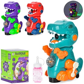 Мильна гра ZR161 динозавр, їздить, запаска, 3 кольори, муз., світло, бат., кор., 14,5-22-14,5 см. - 1 - smarttoys.com.ua