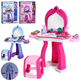 Трюмо 922-226-27 стільчик, дзеркало,фен,аксесуари,2види,муз.,світло,бат.,кор.,43-59-12,5см. - 1 - smarttoys.com.ua