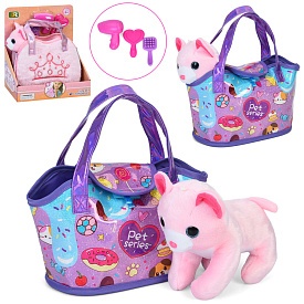Тварина DR5140-43 кіт, м'яка іграшка, набір грумера, сумка, 2 види, кор., 23,5-27,5-13 см. - 1 - smarttoys.com.ua