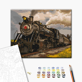 Картина за номерами: Поїзд 40х50 - 1 - smarttoys.com.ua