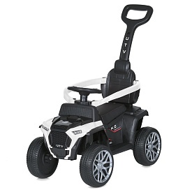 Квадроцикл M 4803EL-1 2в1, кат.-толок., батьківс.ручка,1*6VAH, 1*25W, муз,світло,USB,EVA,шкіра,білий - 1 - smarttoys.com.ua