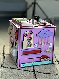 Бізікуб "Робот" 30х30х30 см рожевий - 16 - smarttoys.com.ua