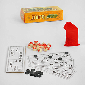 Лото P 00059 (48) 90 бочечок, 24 картки, 40 фішок, мішечок, у коробці - 1 - smarttoys.com.ua