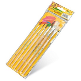 Пензлики 6шт.щетина,поні,/2,4,6,8,10,12/, АВ-6,ТМ"Peppy Pinto" - 1 - smarttoys.com.ua