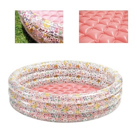 Басейн дитячий 58427 надувний, 86-25см., м'яке надувне дно, 56л, від 1-го року, квіти, кор. - 1 - smarttoys.com.ua