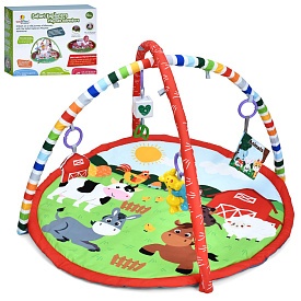 Килимок для немовляти 63634F 82см, дуга 2шт, підвіски 4шт (брязкальце, пискавка), в кор-ці, 38-30-13см - 1 - smarttoys.com.ua