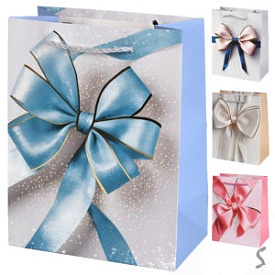 Пакет подарунковий паперовий S "Bow" 18*23*10см R33510-S - 1 - smarttoys.com.ua