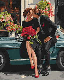 Набір для розпису по номерах "Романтична пара біля авто" 40х50см - 1 - smarttoys.com.ua