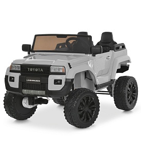 Джип M 6296EBLR-11(24V) 2,4G радіок,4мотори45W,1акум24V7AH,EVA,MP3,USB,TF,BT,шкіра,муз.,світло,сірий - 1 - smarttoys.com.ua