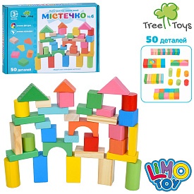 Дерев'яна іграшка Будівельні блоки MD 0374 містечко, 50дет., кор., 26-19-3,5 см. - 1 - smarttoys.com.ua