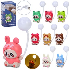 Нічник 6617-10O-T-Q 22см, світло-2режими, акум, USBзарядне, 3 види по 3 кольори, в кор-ці, 9-18-9см - 1 - smarttoys.com.ua