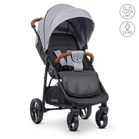 Візок дитячий ME 1024 X4 Grey Lines прогулянковий, 3 пол. спинки, чохол, дощовик, сірий - 1 - smarttoys.com.ua