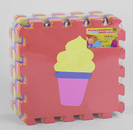 Килимок-пазл ТК 31225 "TK Group", масажний, 9шт в упаковці, 30х30 см - 1 - smarttoys.com.ua