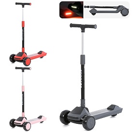 Самокат JR3-144 Maxi-big,метал+пластик,3колеса PU,2пер.130мм,задн.90мм,світло,муз.,підніжка,3кольори - 1 - smarttoys.com.ua