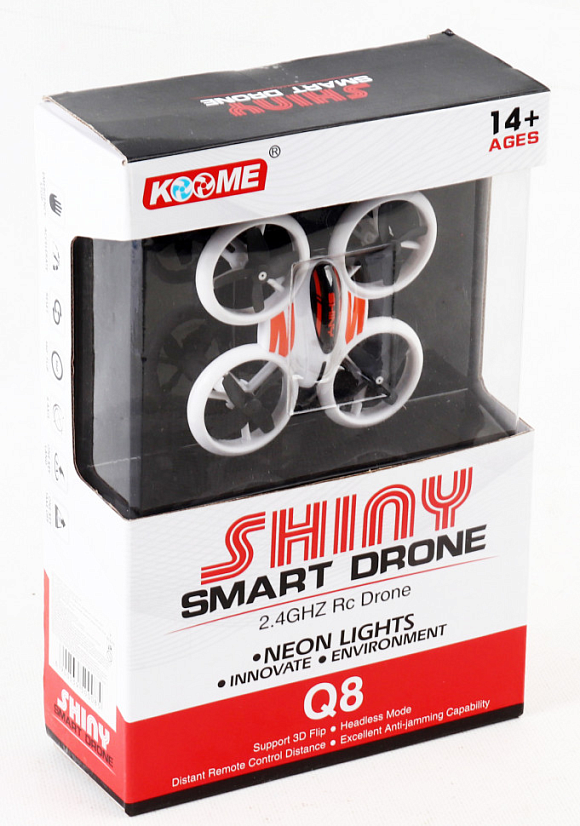 Квадрокоптер Koome Shiny Smart Drone Q8 маленький, оберт.на 360гр.2кол.USB.кор.24,5*7,5*14  - 2 - smarttoys.com.ua