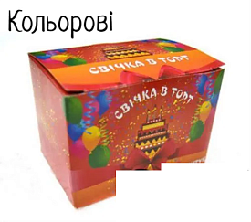 Прямі кольорові свічки в торт МІКС (100 штук/уп) - 1 - smarttoys.com.ua