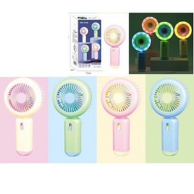 Вентилятор MK 5614 2 режими, акум., USB, 4 кольори, світло, кор., 8,5-16-4 см. - 1 - smarttoys.com.ua