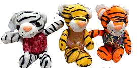 Брелок м'який "Тигр" на присосці 16cm * 12cm * 6cm  - 1 - smarttoys.com.ua