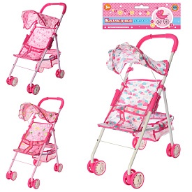 Візок M 0352 U/R мет., прогулянковий, кошик, поворотні колеса, кул., 54 см - 1 - smarttoys.com.ua