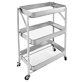 Етажерка на колесах складна 3яр 45*29.5*76см., R88690-W - 1 - smarttoys.com.ua