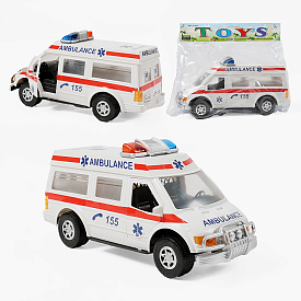 Машинка 34766 B (48/2)  “Швидка допомога”, розмір: 26х10.6х13 см, інерція, відчиняються двері, в пакеті - 1 - smarttoys.com.ua