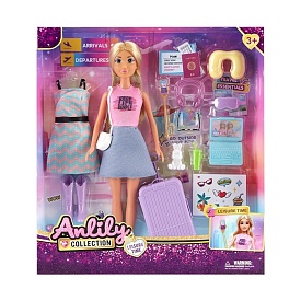 Лялька 636111 29см, вбрання, валіза, сумка, аксесуари, наліпки, в кор-ці, 29-32-5см - 1 - smarttoys.com.ua