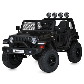 Джип M 5780EBLRS-2 радіокер. 2,4G, 4 мотори 35W, 1акум.12V14Ah, кол.EVA, світло, шкіра, фарб. чорний - 1 - smarttoys.com.ua