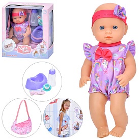 Пупс YL2430H-B п'є-пісяє,люлька-переноска,горщик,пляшечка,соска-муз.,світло,бат.(таб.),кор.,26,5-29- - 1 - smarttoys.com.ua
