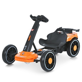 Електрокарт M 6145(A)EBR-7 радіок.2,4G, 2мотори35W, 1акум12V4,5AH, EVA, BT,муз.,світло,помаранчевий - 1 - smarttoys.com.ua