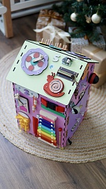 Бізібудинок  55х30х30 см рожевий - 4 - smarttoys.com.ua