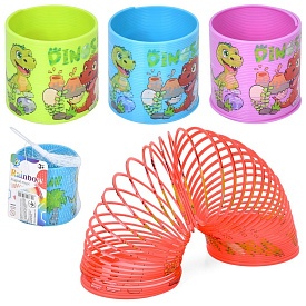 Пружинка BY705-1M принт-динозавр, 4 кольори, сітка, 7,5-14-7,5 см. - 1 - smarttoys.com.ua