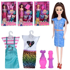 Лялька YL820-31-33 (72шт) лялька з вбранням, 27см, плаття 2шт, аксесуари, 4 види, в кор-ці, 19-33-5см - 1 - smarttoys.com.ua