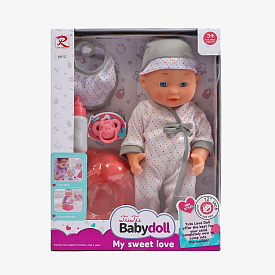 Пупс 6812 (24) п’є з пляшечки, ходить на горщик, аксесуари, висота 32 см, в коробці - 1 - smarttoys.com.ua