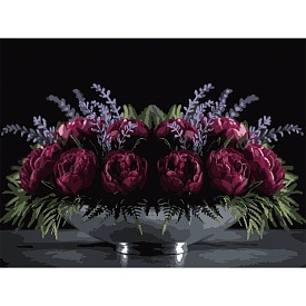 Картина за номерами Strateg Квітковий настрій на чорному фоні 30Х40 (FH-38) - 1 - smarttoys.com.ua