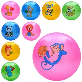 М'яч дитячий MS 4849 9 дюймів, тварина, 57-60г, мікс видів/мікс кольорів - 1 - smarttoys.com.ua