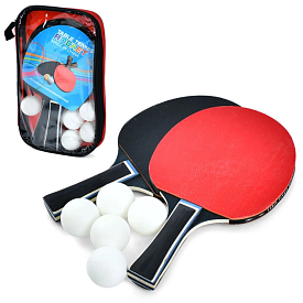 Ракетка MS 4594 настільний теніс/пінг-понг, ракетка 2шт. EVA+гума, м'яч 5шт. 40мм., чохол,17-27-4см. - 1 - smarttoys.com.ua